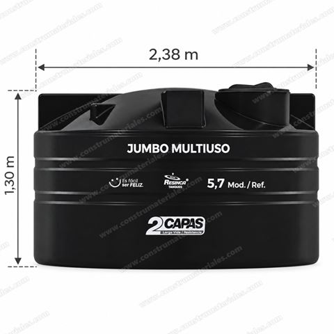 Tanque Jumbo 5000 Litros Monocolor Resinca