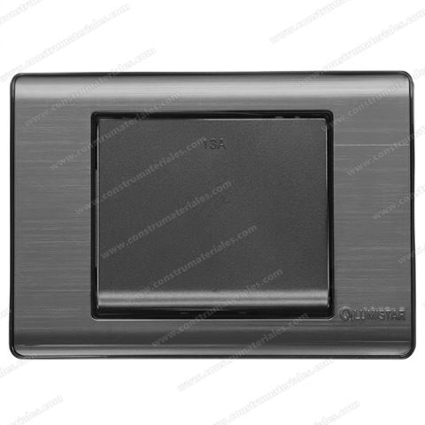 Interruptor Sencillo 3Way Elite para Empotrar Plata Lumistar